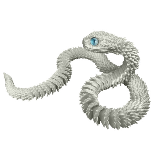 Three Dimensional Printed Snake Hand Toy with Fully Movable Joints Realistic Plastic Decorative Figurine