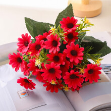 Kunstmatige gerbera's, 30 cm, realistische handbloemdecoratie, bruilofts- en huisdecoratie, nepboeket voor vaasarrangement