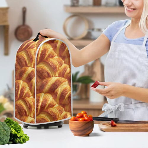 Croissant Pattern Hand Strap Dust Cover Durable Kitchen Blender Dust Covers for Home Kitchen 2