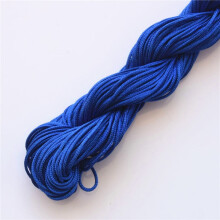 1mm Satin Trim Cord Chinese Knotting Cord Nylon Macrame Thread Rattail Silk Cord Beading String for Necklace Bracelet Jewelry Making,Dark Blue A