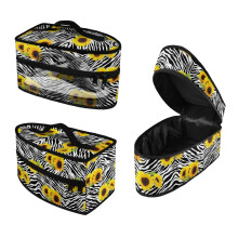 Portable Steam Iron Bag Sunflower Zebra Stripe Design with Zipper Closure Garment Steamer Box Travel Steamer Holder Closet, Bag Only