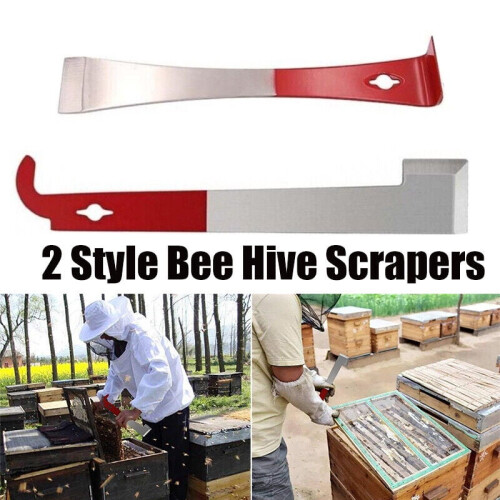 1pc Stainless Steel Bee Hive Tool J Hook Bee Frame Lifter and Scraper Equipment Tool 1