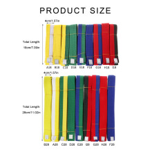 Professional Taekwondo Belt Karate Double Wrap Martial Arts Stripe Sports Belt 180cm/280cm for Adults Children Kids