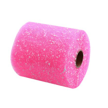 1 Roll 16 Yards Snow Dots Flower Wrapping Mesh Paper Dotes Mesh Florist Bouquet Packaging Wedding Birthday Decoration Rose Red
