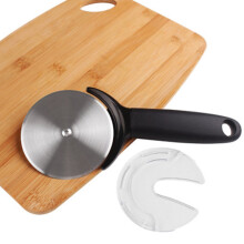 Stainless Steel Pizza Cutter Wheel with Protective Cover, Ergonomic Handle, compatible with Sharp Blade – Dishwasher Safe for Home & Restaurant