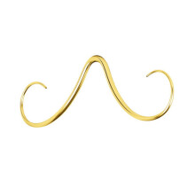 14g/16g Stainless Steel Mustache Nose Ring Curved Nose Septum Piercing Jewelry-Gold-16g (1.2 mm)