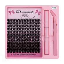 Eyelash Extension Kit Cluster Eyelashes Extensions with Glue Tweezer 10mm-16mm