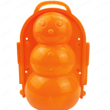 Lumipallomuotit, yhteensopiva lumen tai hiekan kanssa, 6,7x8,7" oranssi klipsityökalu joulu- ja talvifestivaaleille