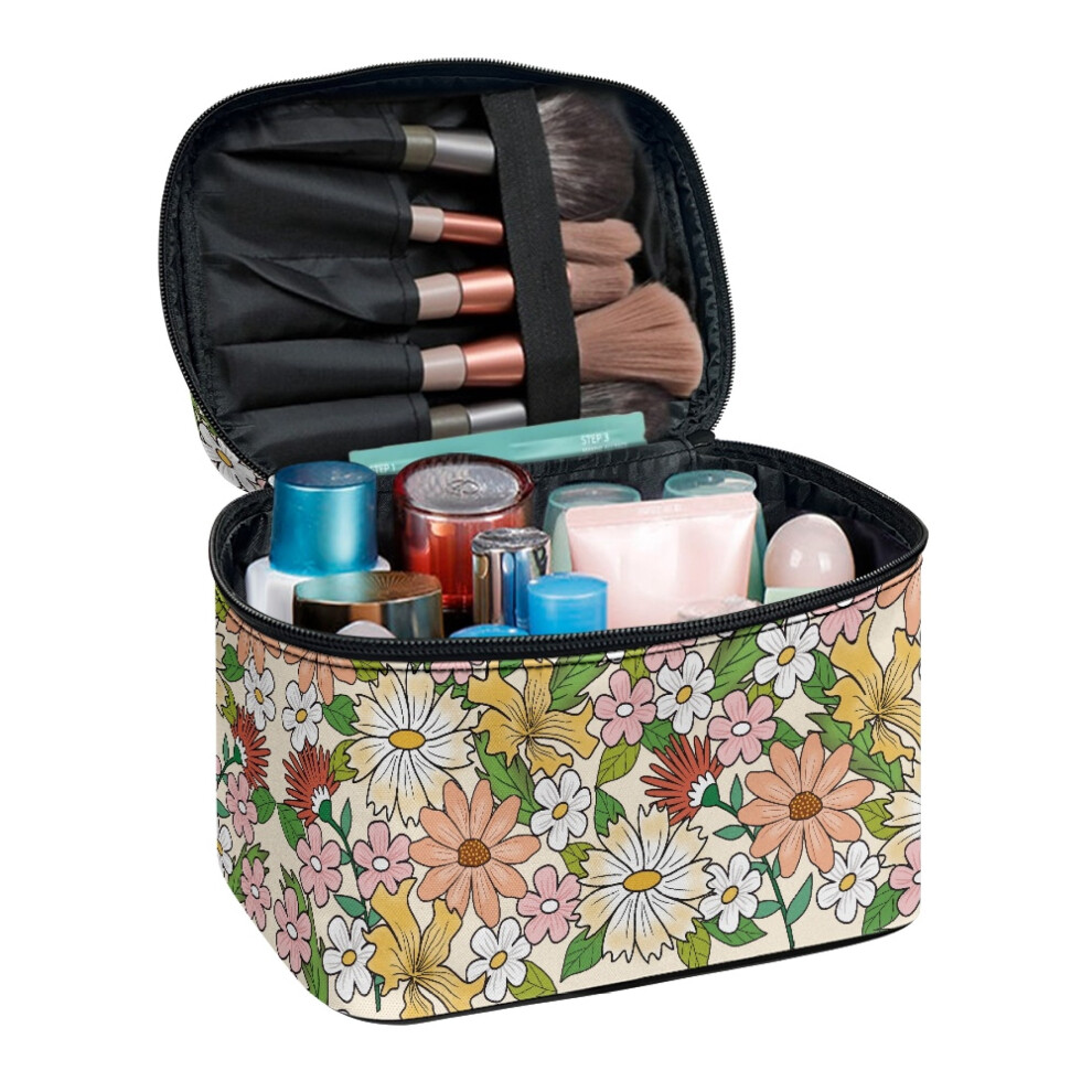 Polyester Makeup Brush Holder Travel Cosmetic Bag Large