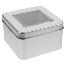 Boîte carrée de rangement pour gâteaux, idéale pour emballer les cadeaux et organiser la cuisine (1 pièce, 8,9 x 8,9 x 5,6 cm).