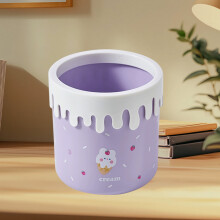 Desktop Trash Can with Rocking Lid Space Saving Mini Trash Bin for Office Desk Home Use Organization