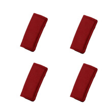 Lot de 4 housses de poignées de maintien en daim pour voiture, protection souple, accessoires intérieurs universels pour voitures et SUV, rouge