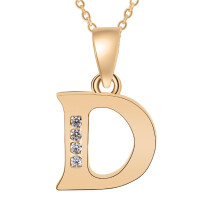26-Letter Personalized Name Necklace for Women – Elegant Copper Initial Pendant, Birthday/Holiday/Travel Gift, Compatible with All Chains