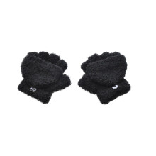 Tao Kids Fingerless Gloves Convertible Mittens Flip Top Gloves Toddler Winter Soft Knitted Gloves For Boys And Girls BlackFree Size