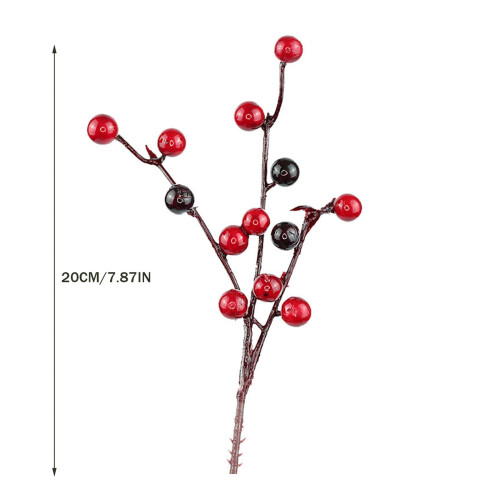 Artificial Holly Stems Red Berry 20 or 10 pcs 2