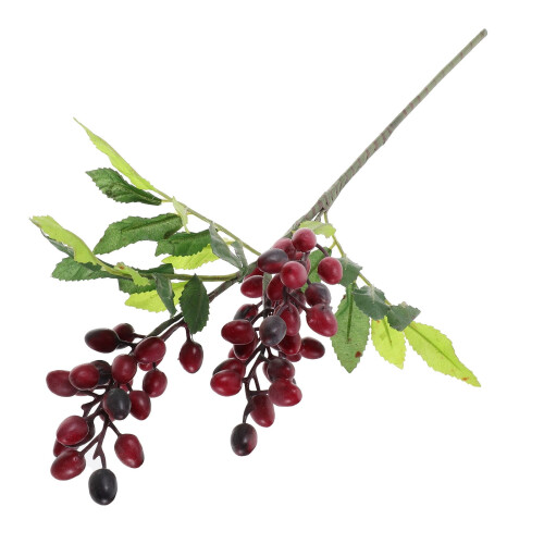 Artificial Berry Stem Red Plastic 1Set 2