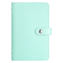 A6 Commemorative Banknote Storage Book Cash Saving Album Coin Clipper Money Album Large Capacity Accounting Album(Light Blue)