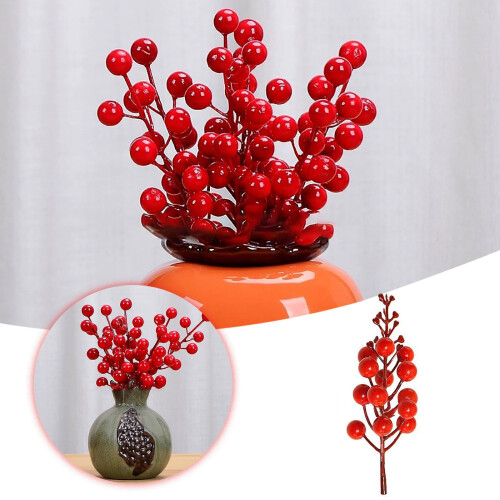 Red Berry Holly Branches for DIY Wedding Decor 1