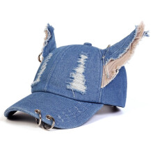 NIEUWE Y2K Hot Girl Graffiti Jeans Konijnenoren Cowboy Baseballpet Wash Graffiti Hip Hop Cap Dames Heren Feest Team Baseballpet
