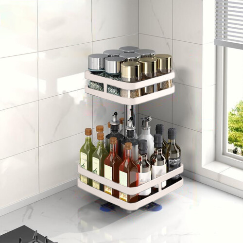 360 Rotating Spice Rack – Adjustable Countertop Organizer, Compatible with Most Spices