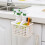 Kitchen Cabinet Storage Supplies Bathroom Unit Wicker Boxes with Lids White 3