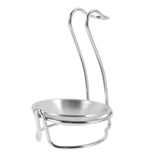 Stainless Steel Spoon Rest Stand – Silver, 18 x 13 x 11 cm