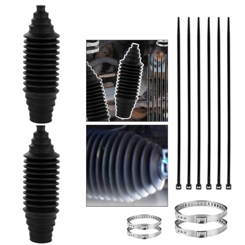 2pcs Inner Tie Rod Boot Kit Waterproof Silicone Steering Rack Boot Tool
