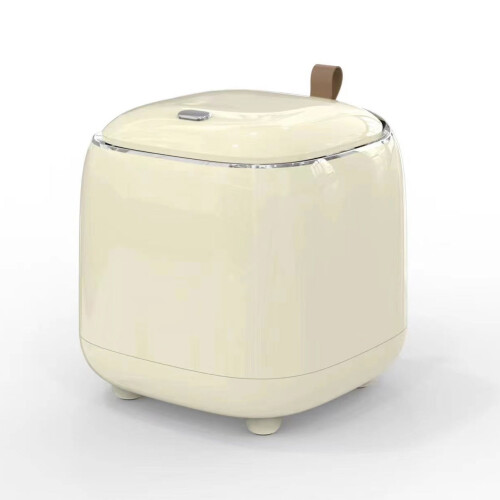 Space-Saving Press Lid Garbage Container in Chic Design for Home Use