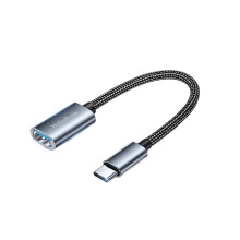 USB-C to 3.5mm headphone adapter blue