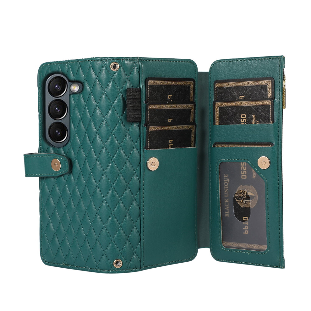 Tech Circle Wallet Case For Samsung Galaxy Z Fold4—Compatible With Z Fold4, Shoulder Strap, Lanyard, S Pen Holder, Kickstand, 9 Card Slots, Dark 9401284789352