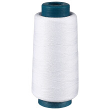 Flat Polyester Thread Sewing Thread White 3000 Yards For DIY