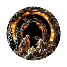 Christmas Jesus Nativity Ornament – Personalized Christian Gift for Women, Dad & Friends, Compatible with Standard Tree Hooks