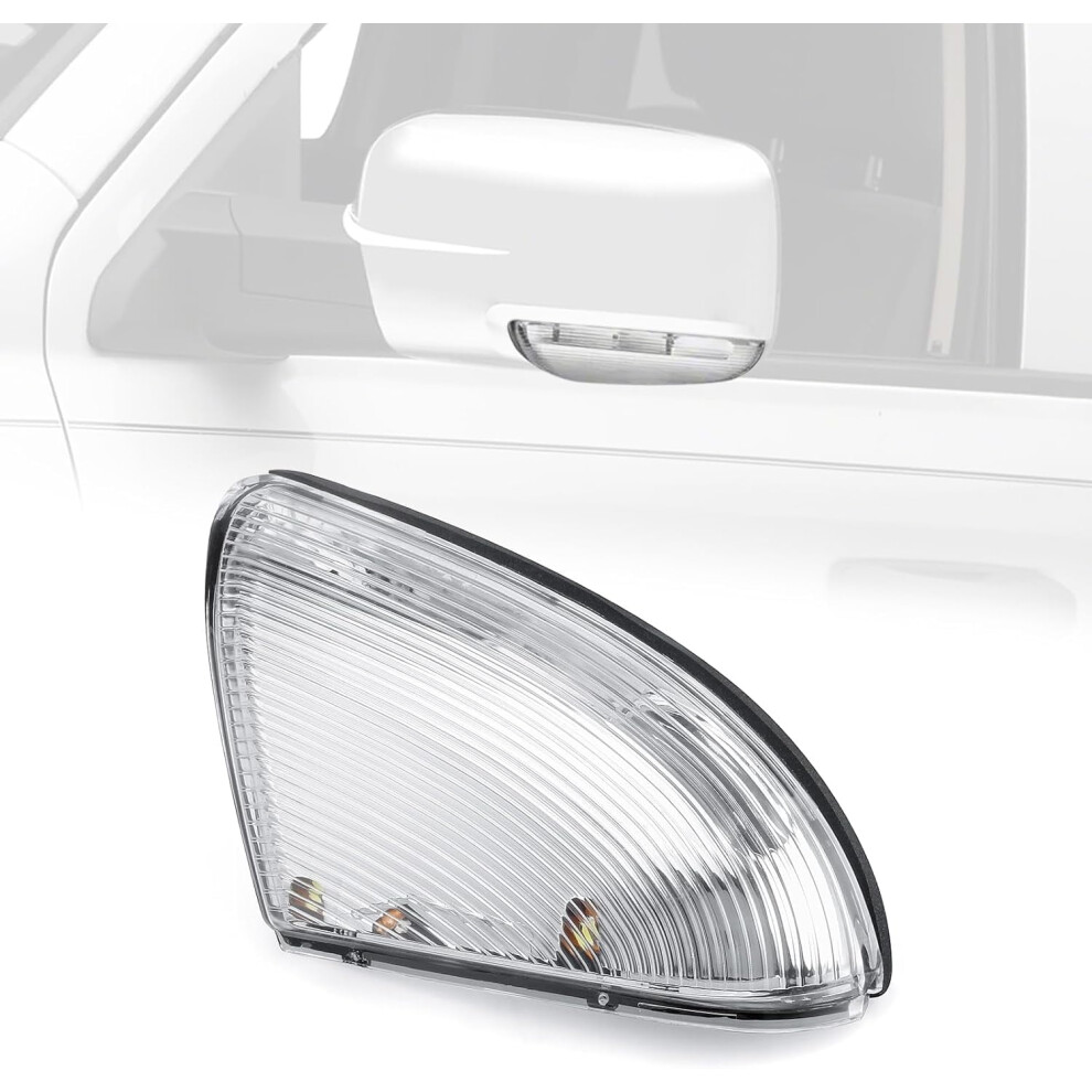 Led Side Mirror Turn Signal & Puddle Lamp Cover For Dodge Ram 1500/2500 (2009Â2018), Left Driver, Compatible With 68064949Aa, 68232479Aa 9401284789963