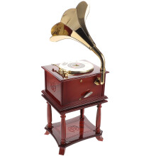 HOMEMAXS Vintage Phonograph Shape Mini Gramophone Music Box Retro Musical Box for Desktop Gramophone Music Box for Music Enthusiasts and Collectors