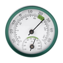 Indoor Thermometer Hygrometer Analog 2 in 1 Temperature Humidity Gauge for Home Room Outdoor ices Round