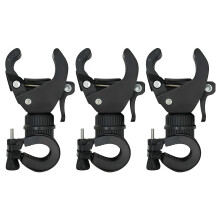 3PCS Strong Flashlight Holder With 360 Degree Swivel For Mountain Bike Usage
