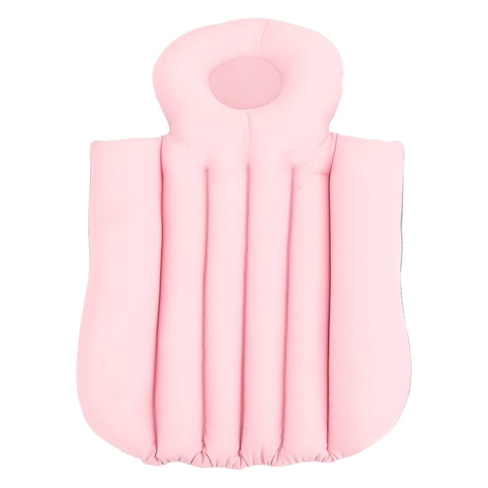 Bath Pillow Ergonomic Quick-Dry Non-Slip Cushion Light Pink
