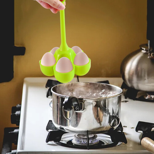 Stainless Steel Double Boiler 6-Cup Egg Steamer with 1