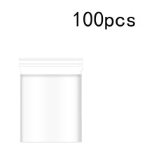 100 st. genomskinliga återförslutningsbara smyckespåsar, 5 storlekar, antiklorerade, kompatibla med örhängen, halsband, ringar, armband