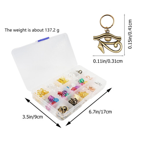 Braid Hair Charms Multicolor 116 pcs 1