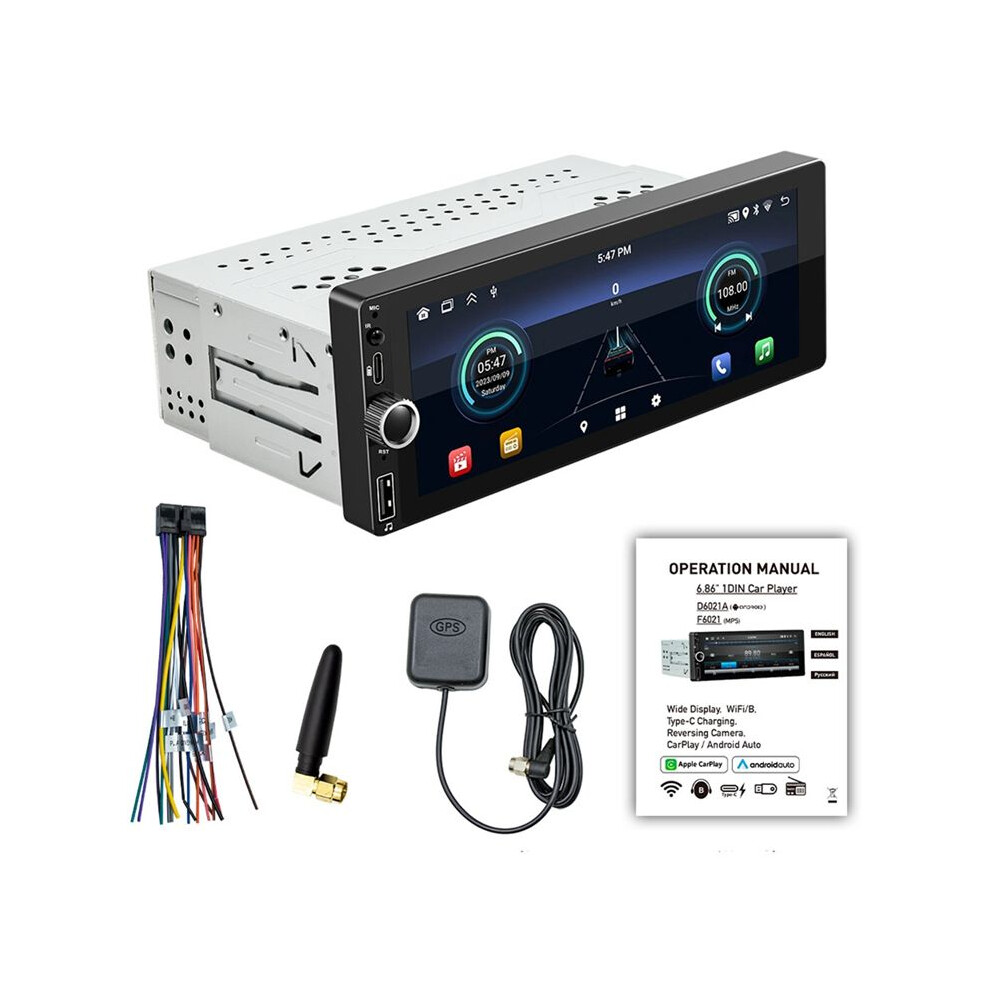 Car 6.86 Inch 1 Din Mp5 Player Portable Screen Navigation Display Wireless Carplay Android Auto Player 2+64G 4711319927785
