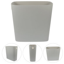 Poubelle de cuisine fine pour espaces étroits, en polypropylène gris, design moderne, compatible avec tous les espaces jusqu'à 1,8 cm de large.
