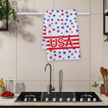 Torchons de cuisine patriotiques en polyester pour la fête de l'Indépendance - Décorations du 4 juillet