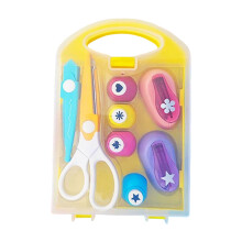 Creative Kids DIY Puncher Craft Set with Leaf, Butterfly, Star, Heart & Flower Shapes – Compatible with Kids' Craft Scissors & Shape Cutters