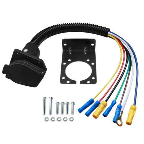 7-Way Inline Trailer Plug Cord 7-Pin RV-Style Blade