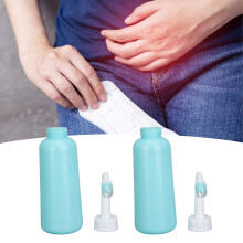 Kit di coppia di 2 irrigatori vaginali portatili per donna, pulitore riutilizzabile in TPE da 500 ml