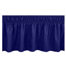 Wrap Around Dust Ruffle Bed Skirt – Microfiber, Adjustable Elastic Belt, Tailored Drop, Wrinkle-Free, Machine Washable