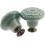 12Pcs Round Ceramic Drawer Knobs Cabinet Furniture Handle Vintage Flower Pattern Knobs, with Mounting Screws,Green 6