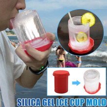 Fire Sale Large-Capacity Silicone-Plastic Water Cup with Lid & Ice Grid — Portable Summer Cup, Compatible with Standard Bottle Openings