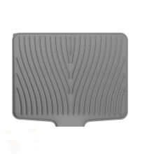Gray Open Drain Mat 15.7 Inch x 13 Inch Perfect for Kitchen or Bathroom Use